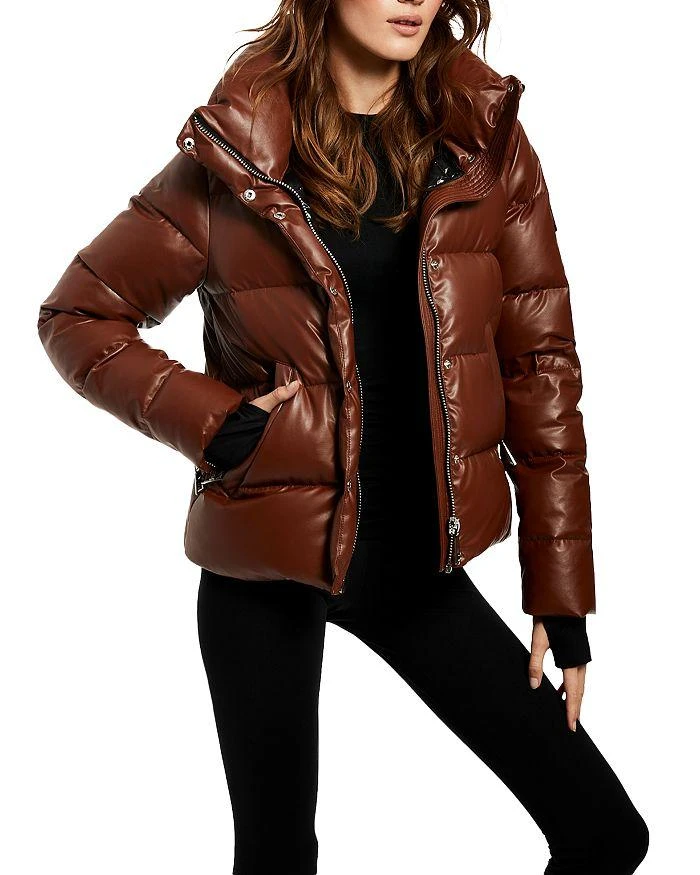 SAM. Isabel Faux Leather Puffer Coat 5