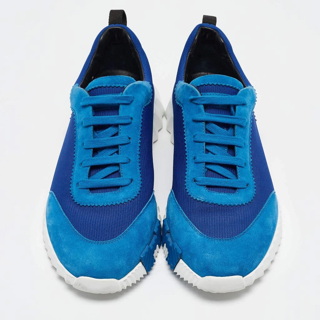 Hermes Hermes Blue Mesh and Suede Bouncing Sneakers Size 43 3
