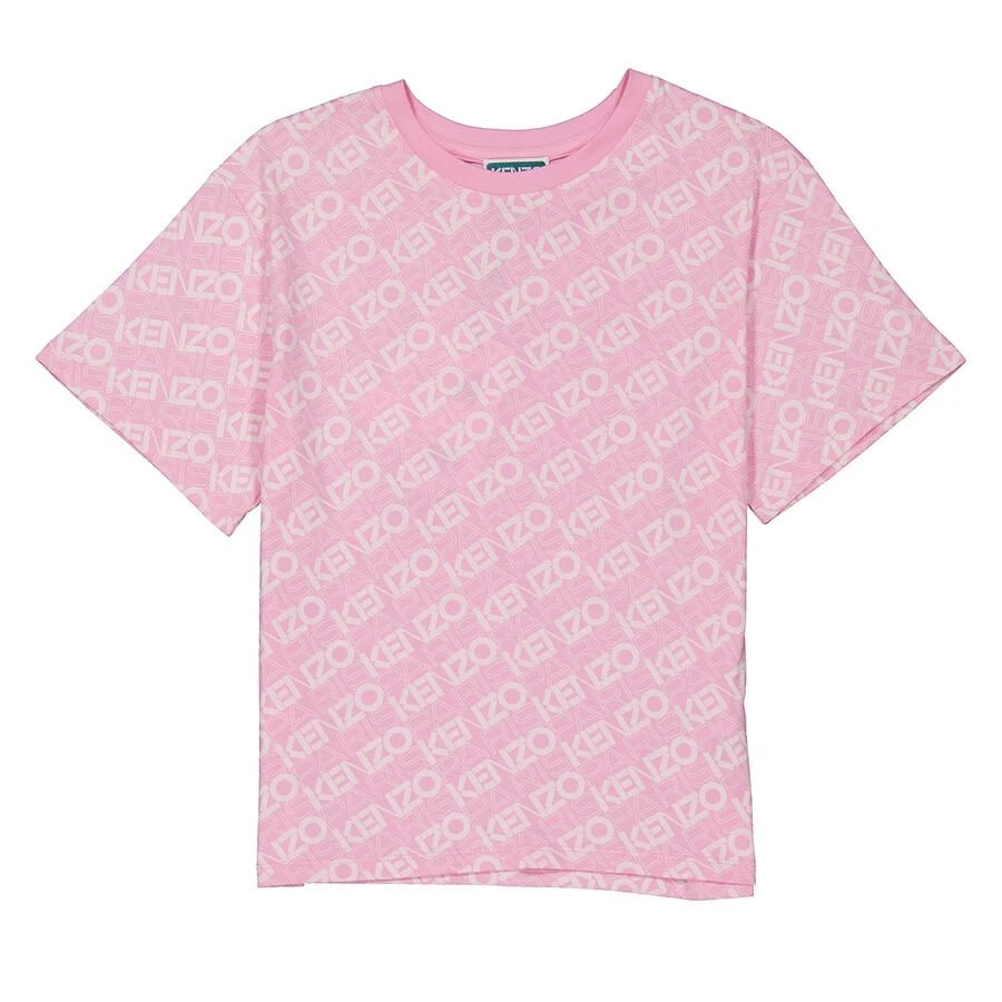 Kenzo Kenzo Kids Monogram Short Sleeve Cotton Shirt, Size 10Y