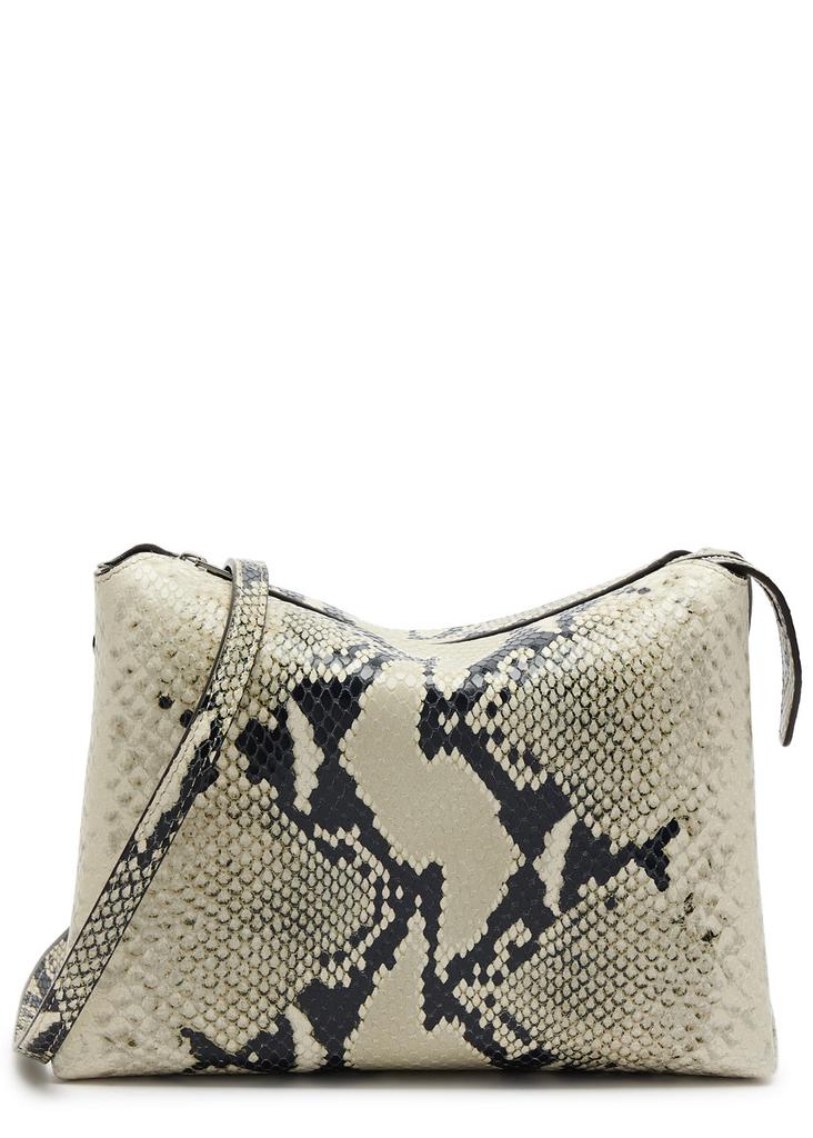 Khaite Lina python-effect leather cross-body bag - Crossbody