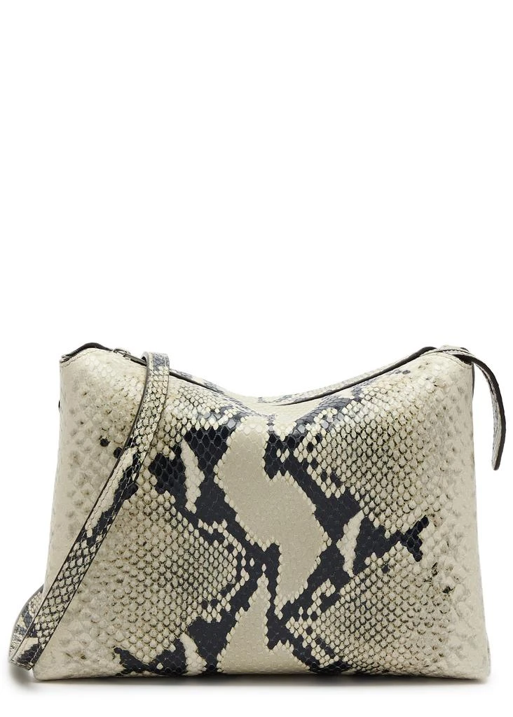 Khaite Lina python-effect leather cross-body bag 1