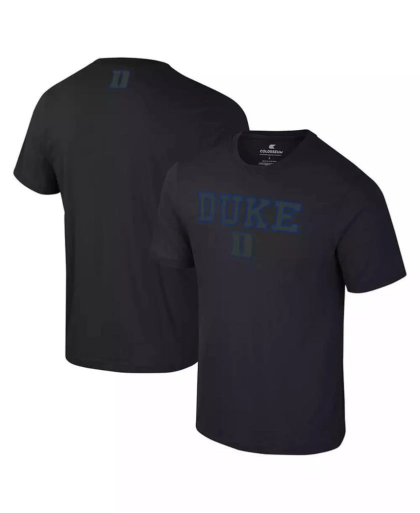 Colosseum Men's Black Duke Blue Devils Color Pop Active Blend T-Shirt 1