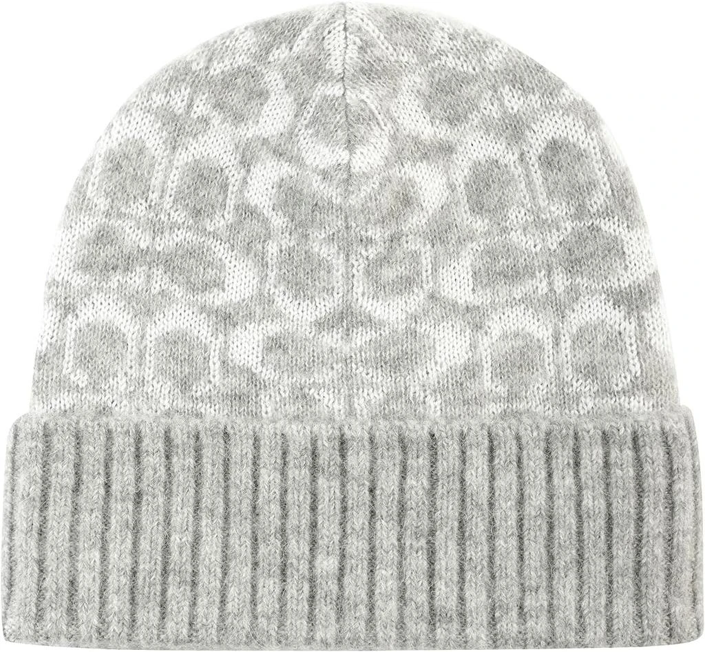 COACH Coach Womens Metallic Signature C Jacquard Beanie