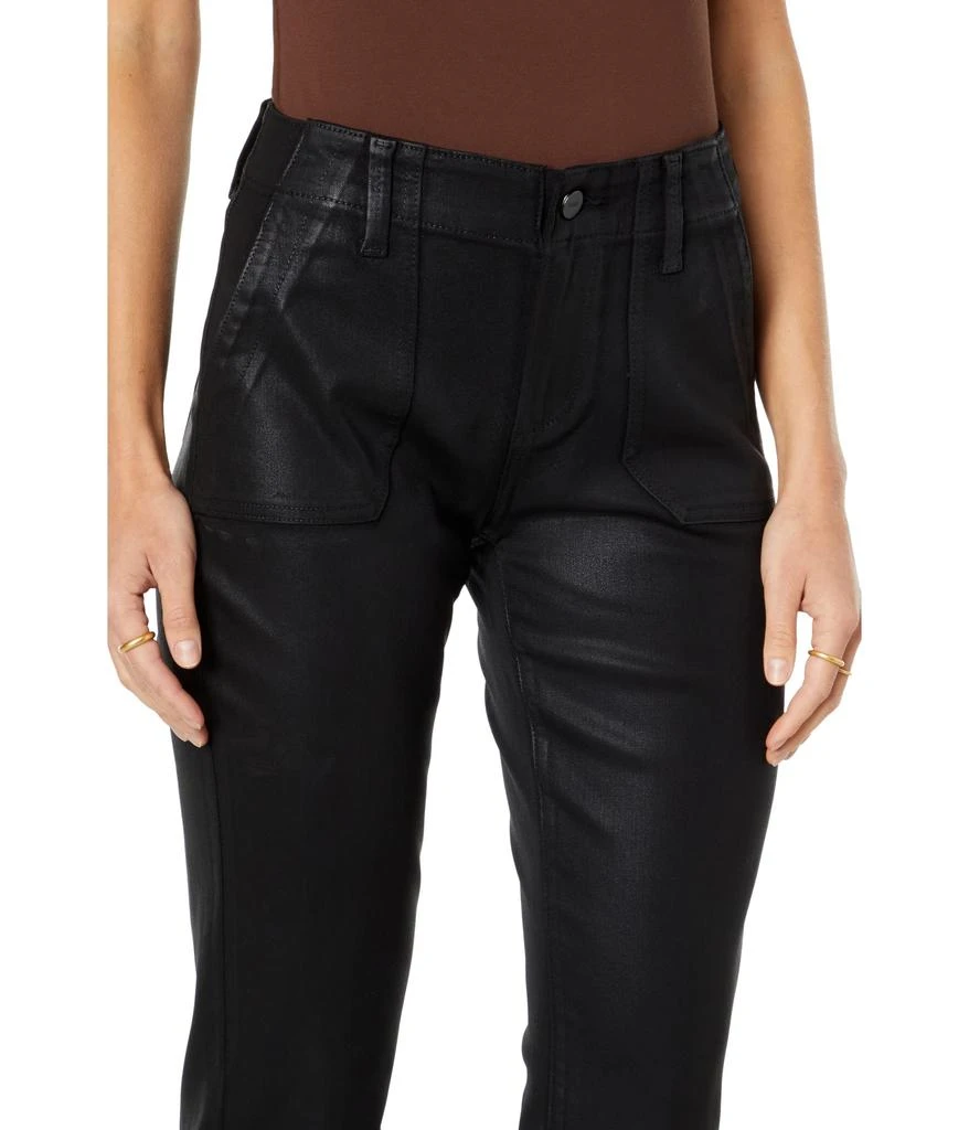Paige Mayslie Straight Ankle in Black Fog Luxe Coating 3