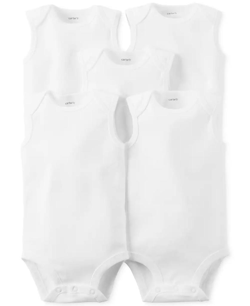 Carter's Baby Boys or Baby Girls Sleeveless Bodysuits, Pack of 5