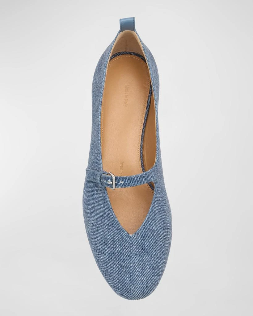 JW Anderson Denim Mary Jane Ballerina Flats 4