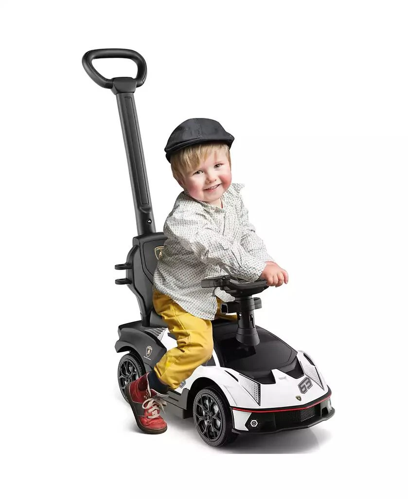 Gymax 3-in-1 Licensed Lamborghini Ride on Push Car Stroller Sliding Car w/ Sound 9