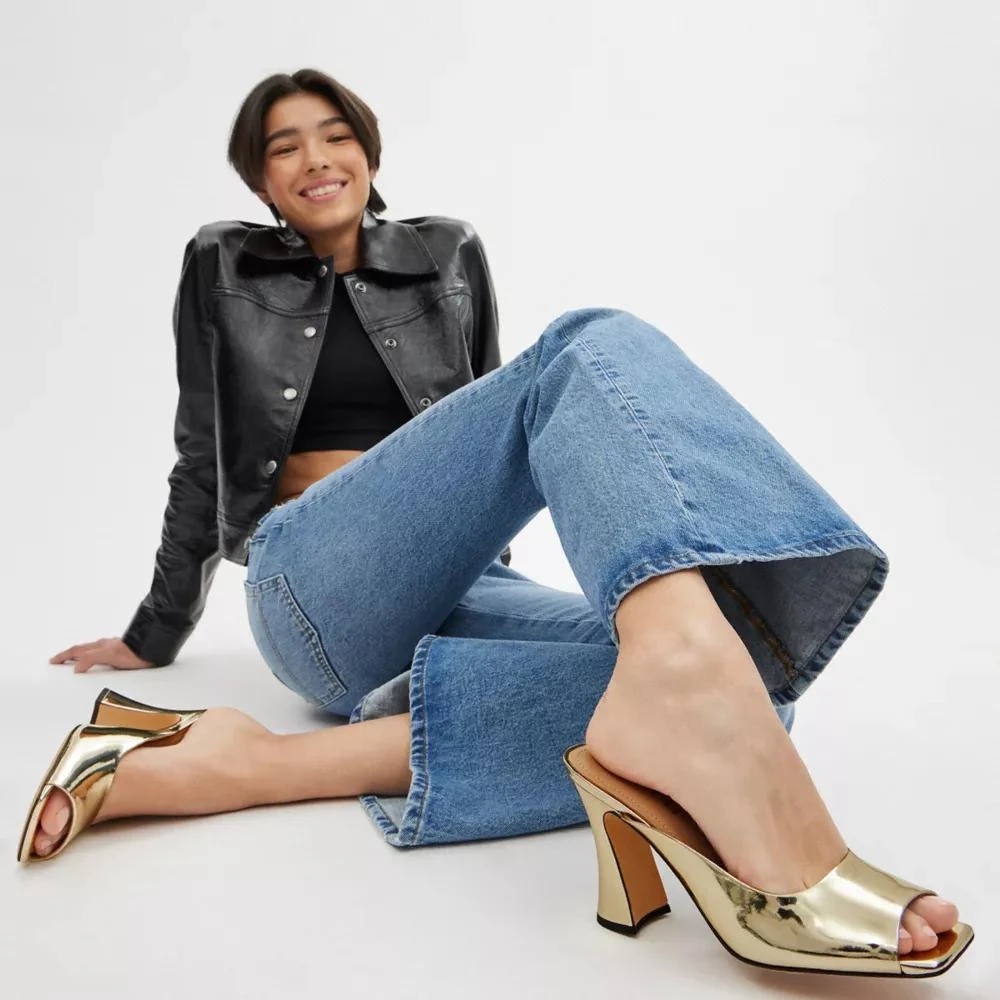 Coach Laurence Sandal In Metallic 5