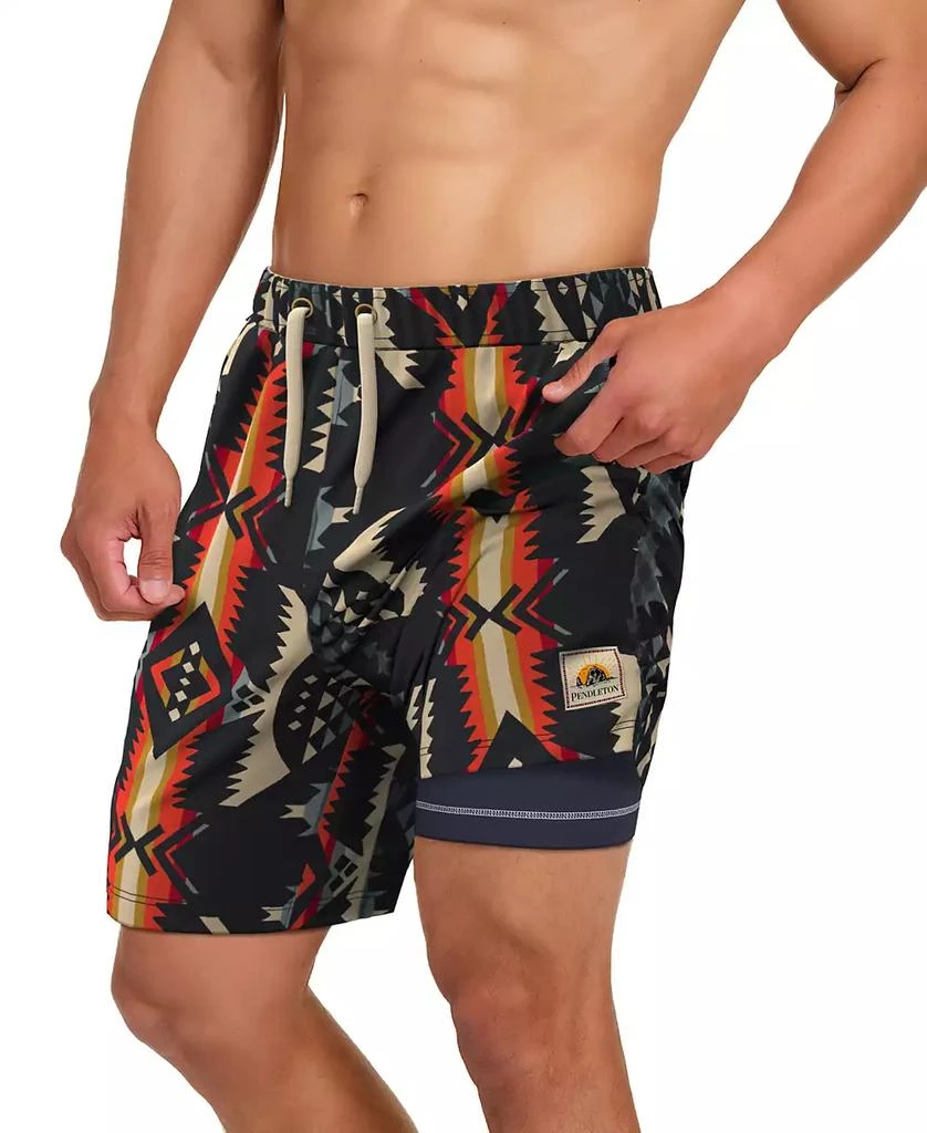 Pendleton Men's Printed 7" Packable Swim Trunk 5