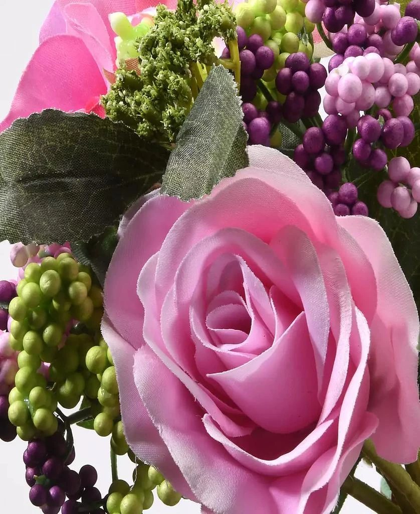 National Tree Company 12 Pink Rose Bundle 4