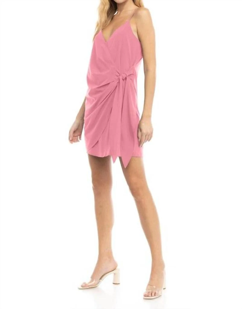 Naked Zebra Caribbean Tie Waist Dress In Carnation 3
