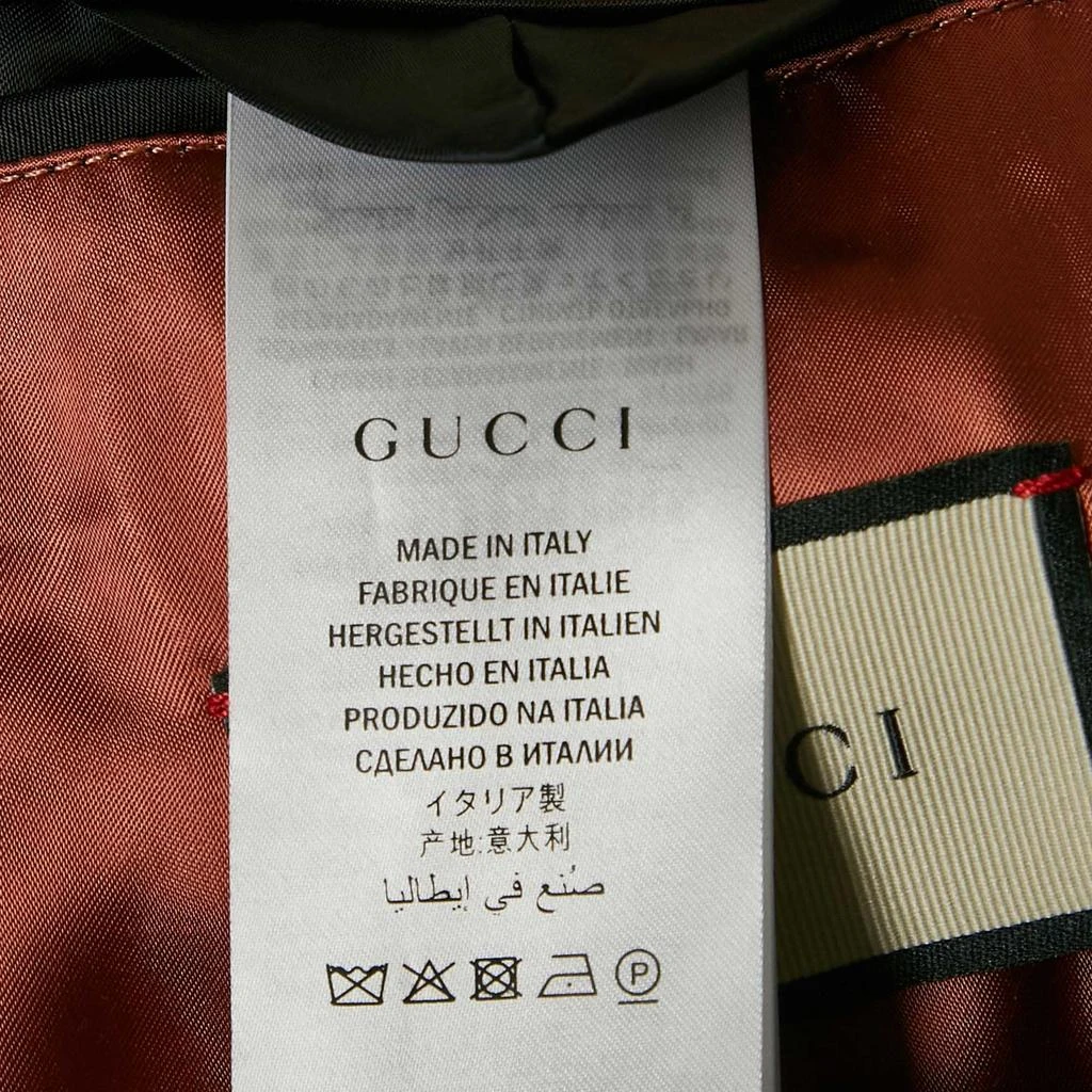 Gucci Gucci Blue Vintage Logo Print Denim Applique Detail Jacket L 5