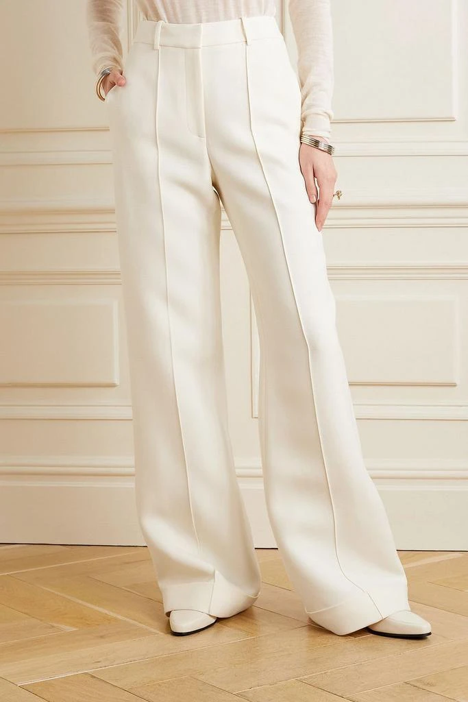 ADAM LIPPES Wool and silk-blend wide-leg pants 3