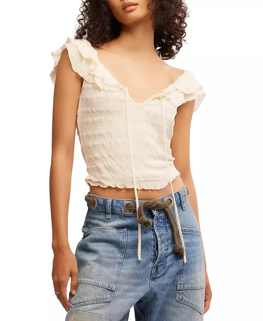 Free People Women's Love You More Ruffle Top 1