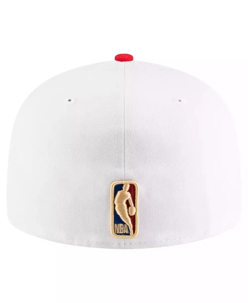 New Era Men's White/Red Golden State Warriors 2024/25 Classic Edition Jersey Hook 59FIFTY Fitted Hat 4