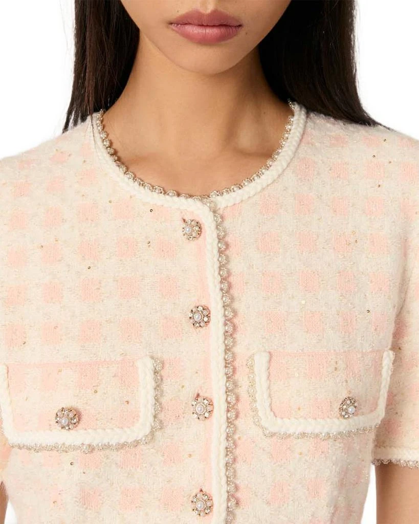 Maje Tweed Effect Knit Short Dress 5