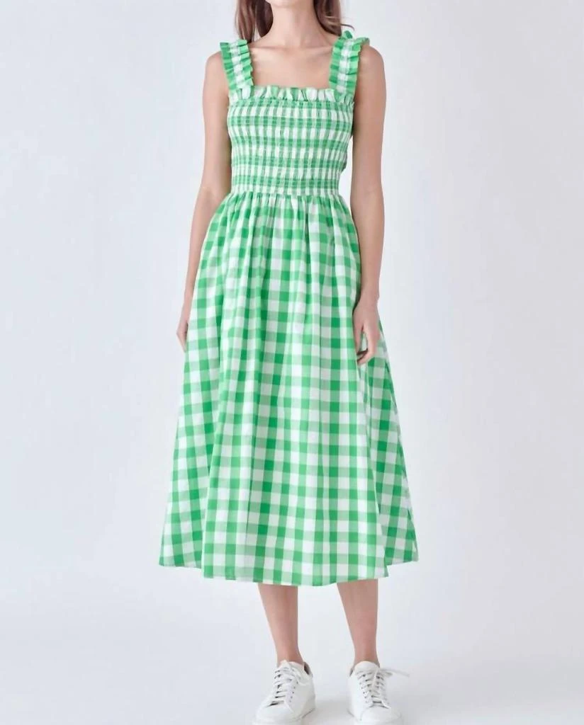 english factory green dress English Factory main image 0