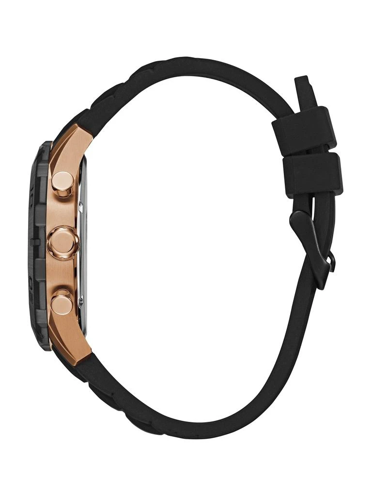 Guess Factory Black And Rose Gold-Tone Silicone Watch 2