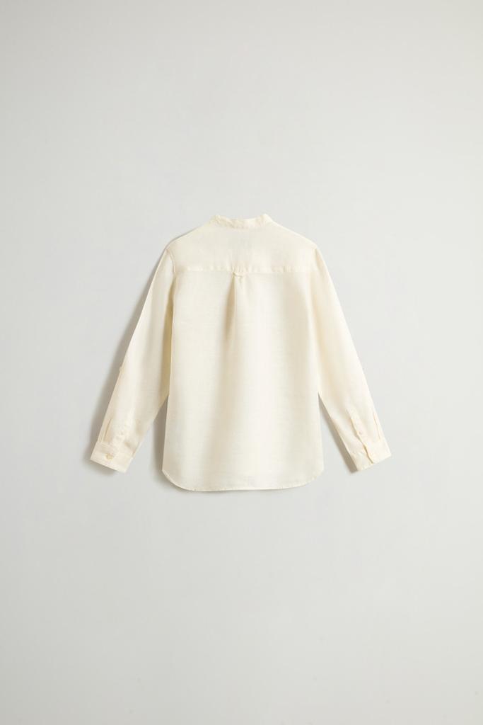 Woolrich Boys’ Garment-Dyed Pure Linen Shirt - Boys - Blue