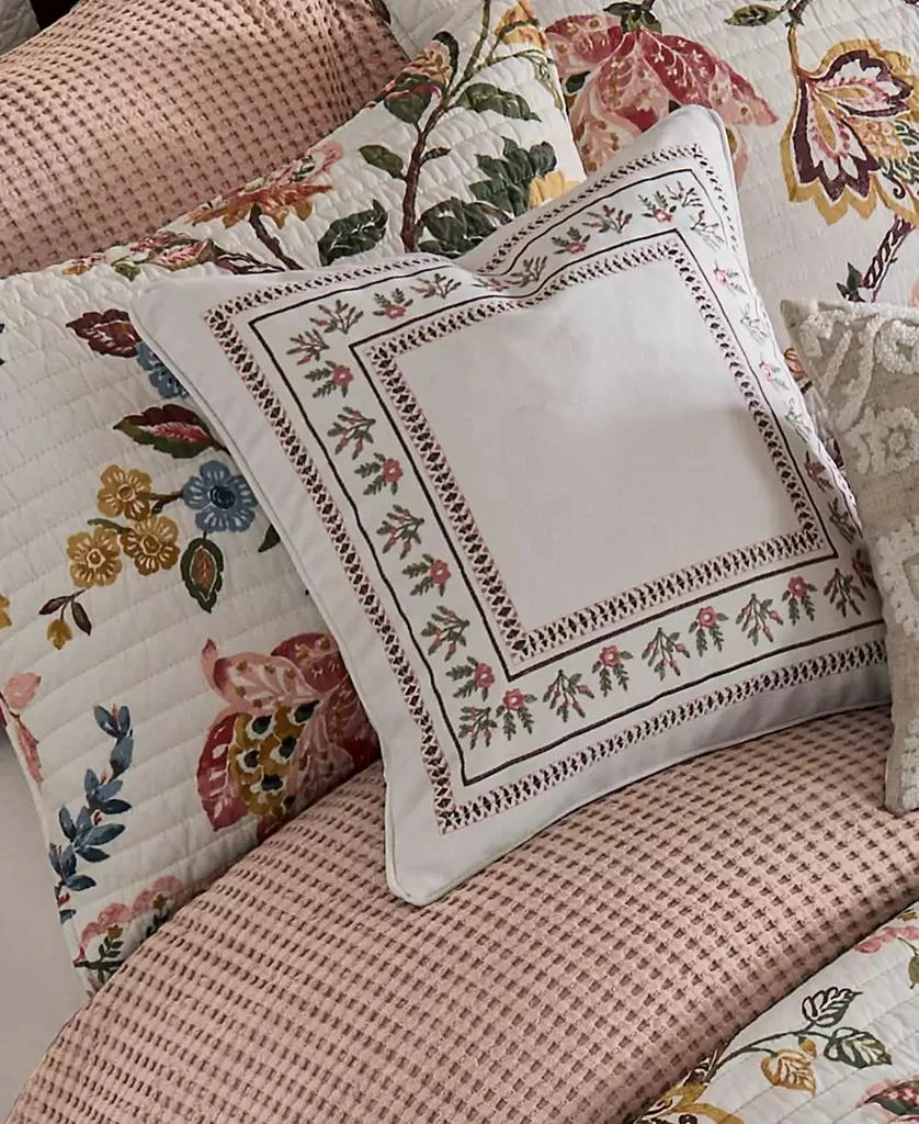 Levtex Home Maileen Embroidered Decorative Pillow, 18" x 18" 2