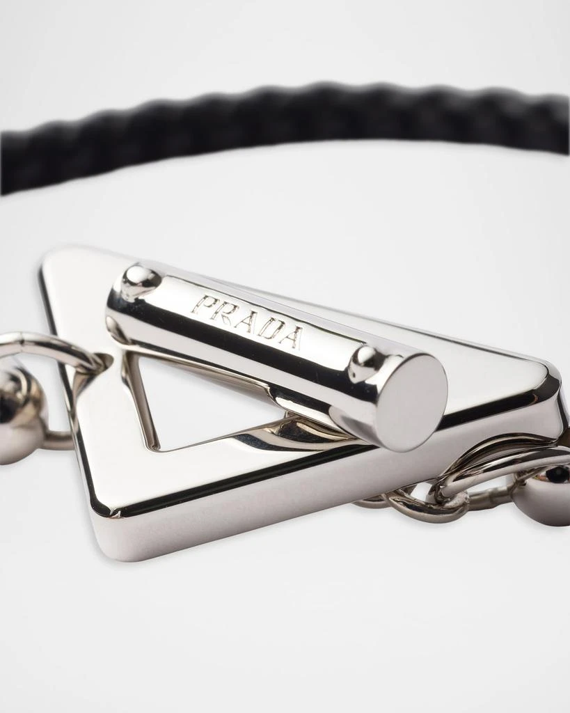 Prada Braided Nappa Leather Toggle Bracelet 2