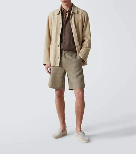 Loro Piana Venice Walk suede slip-on shoes 2