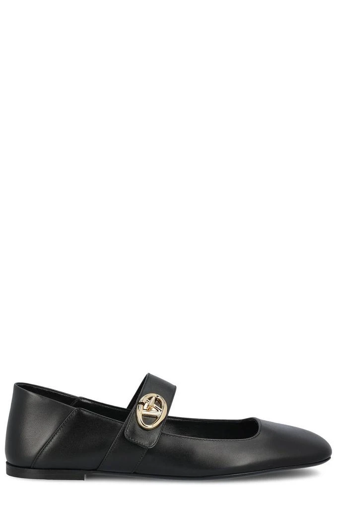 Valentino Valentino VLogo Locker Square Toe Ballerina Shoes 1
