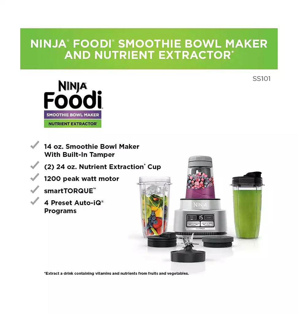 Ninja Foodi® SS101 Smoothie Bowl Maker and Nutrient Extractor 2