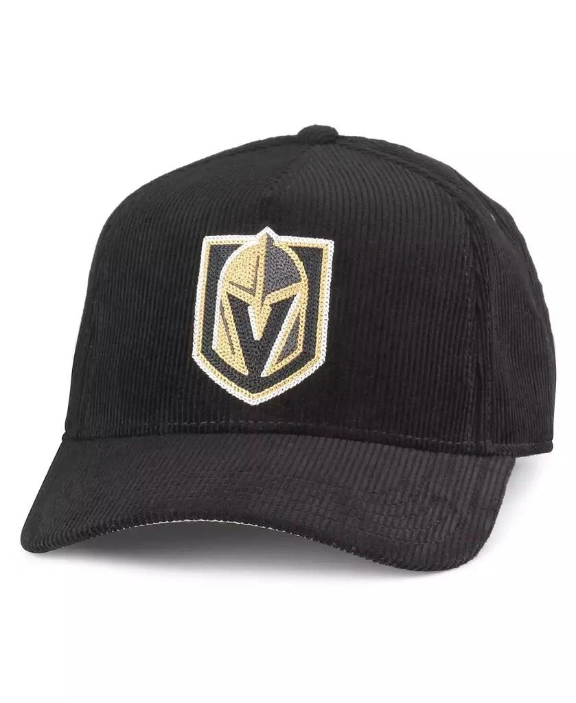 American Needle Men's Black Vegas Golden Knights Corduroy Chain Stitch Adjustable Hat 1