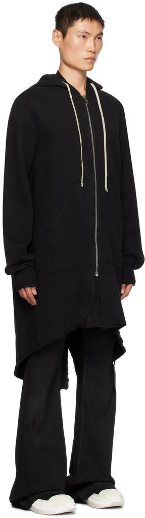 Rick Owens Black Fishtail Hoodie 2