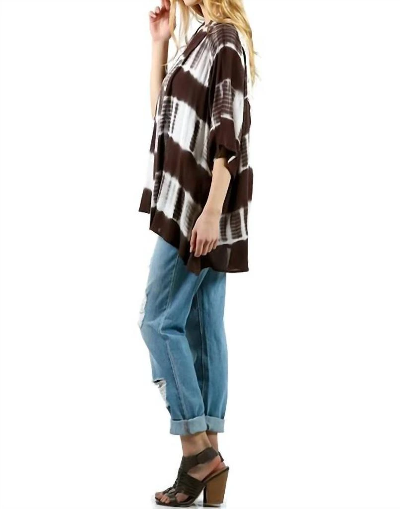 Kori Kori - Tie Dye Lace Crochet Back Kimono 4