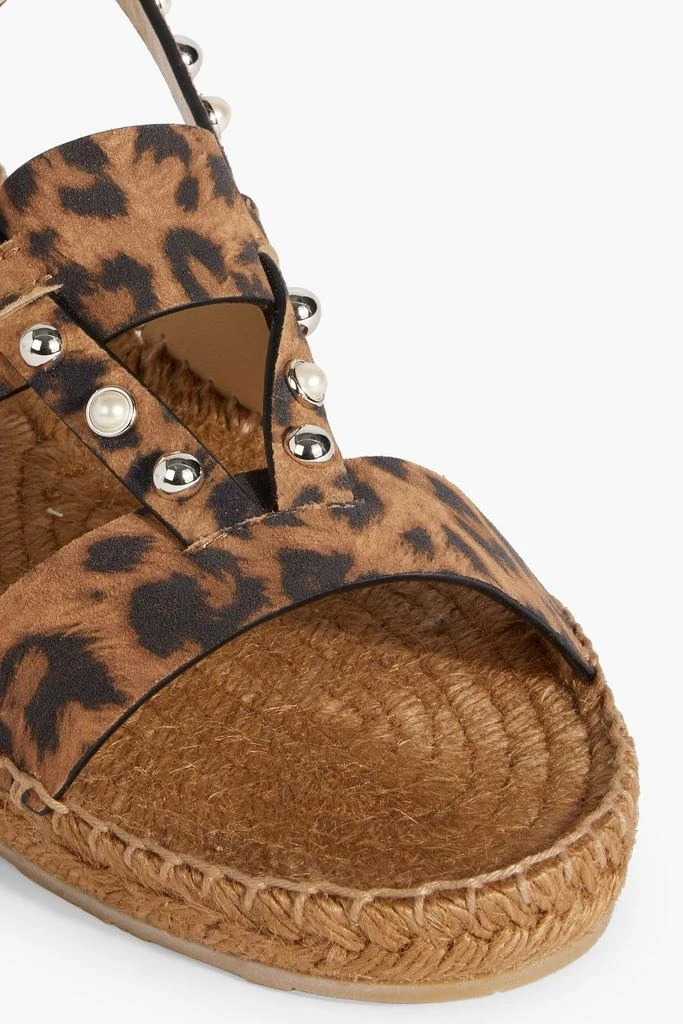 Jimmy Choo Denise embellished leopard-print suede espadrille sandals 4