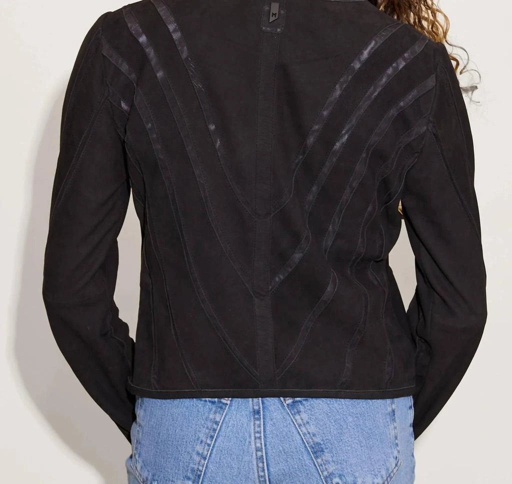 MAURITIUS Mauritius - Mira Leather Mesh Cut Out Jacket 4