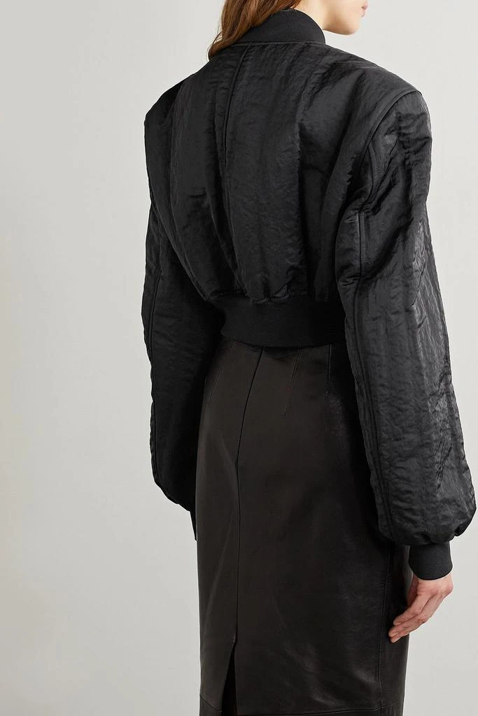 Khaite Reggie cropped crinkled-shell bomber jacket 3