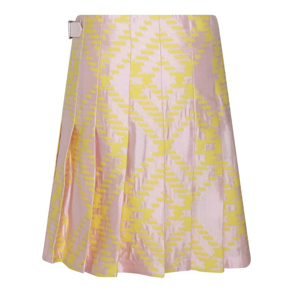 Burberry Burberry Checked Pleated Mini Skirt 1