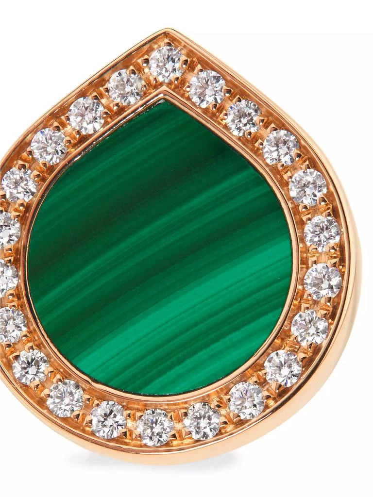 Repossi Antifer 18K Rose Gold, Malachite & 0.08 TCW Diamond Single Stud Earring 4
