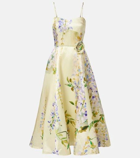Halliday scalloped floral linen midi dress  On Sale Now with Up to 21% Off  | Discover Exclusive Deals & Savings at BeyondStyle  Authentic Zimmermann  zimmermann|n|e|clothing|midi dresses|women|m|w|o|designers|dresses with  Limited-Time Discounts, Free
