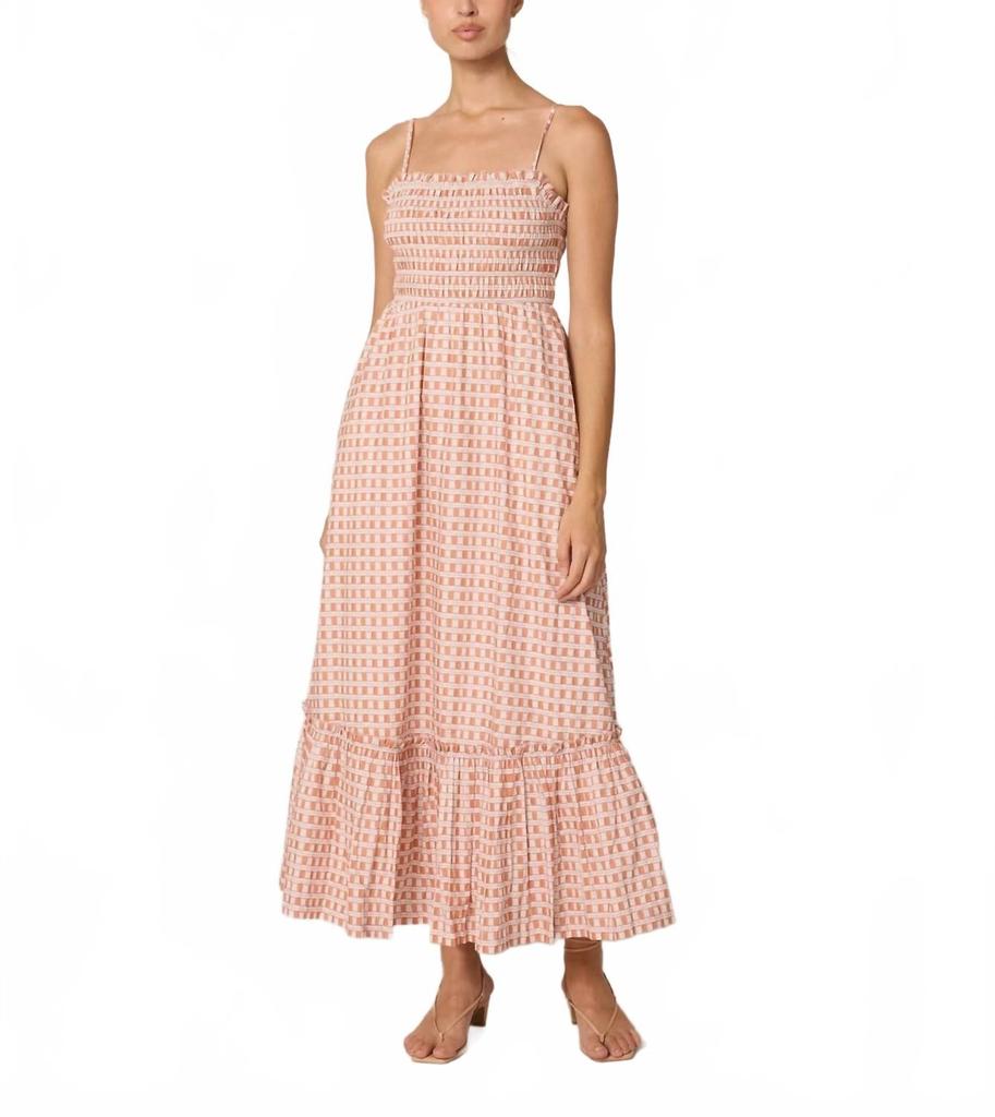 Cleobella Magnolia Ankle Dress In Bellini Plaid