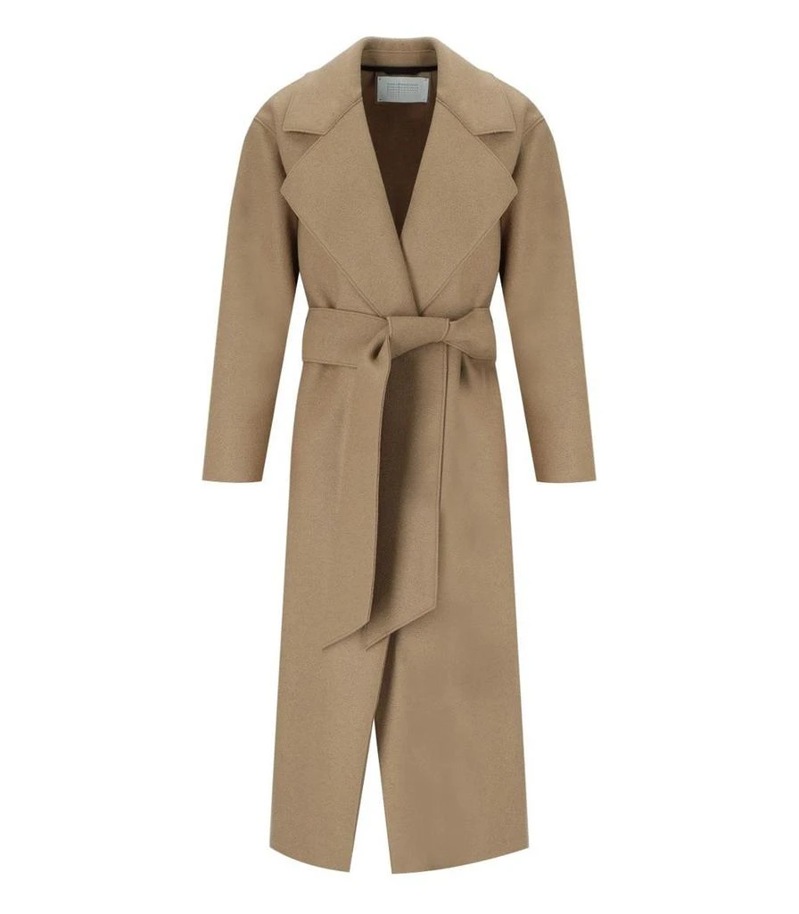 Harris Wharf London Harris Wharf London Camel Coat With Belt 1