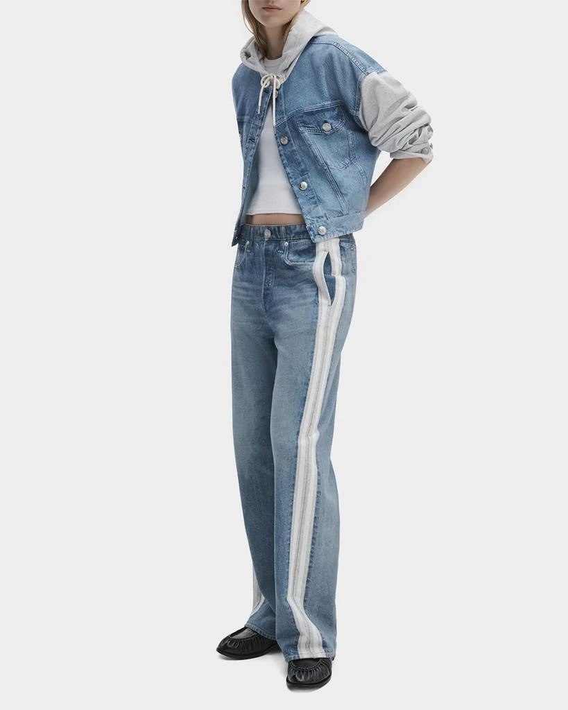 Rag 
Bone Miramar Terry Wide-Leg Track Jeans 2