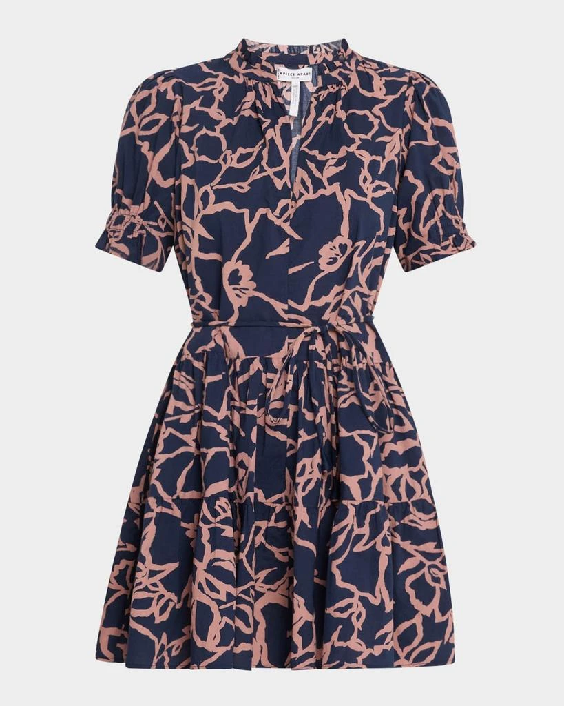 Apiece Apart Las Almas Tiered Floral-Print Mini Dress 1