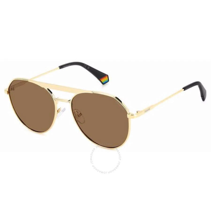 Polaroid Polarized Bronze Pilot Unisex Sunglasses PLD 6211/S/X 0J5G/SP 57 1