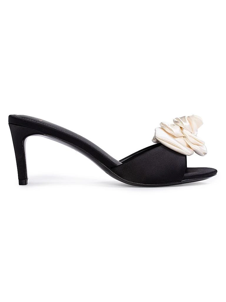 Black Suede Studio Josey 65MM Mid Heel Mules 1