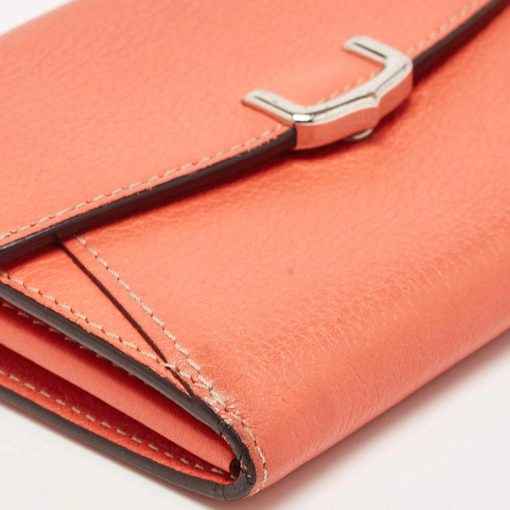 Cartier Cartier Coral Orange Leather C De Cartier Wallet 10