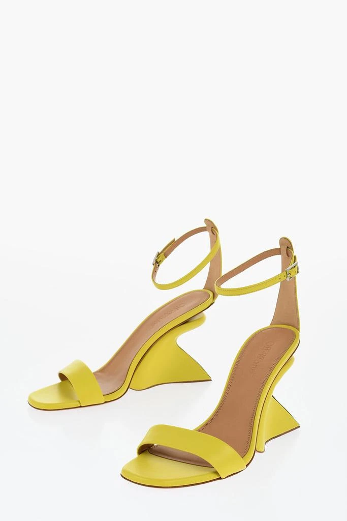 Off-White Leather Jug Sandals Wedge 9 Cm 1