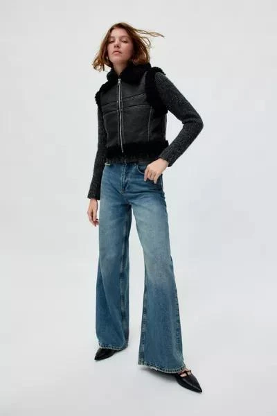 BDG BDG Donald Faux Leather Moto Vest 4