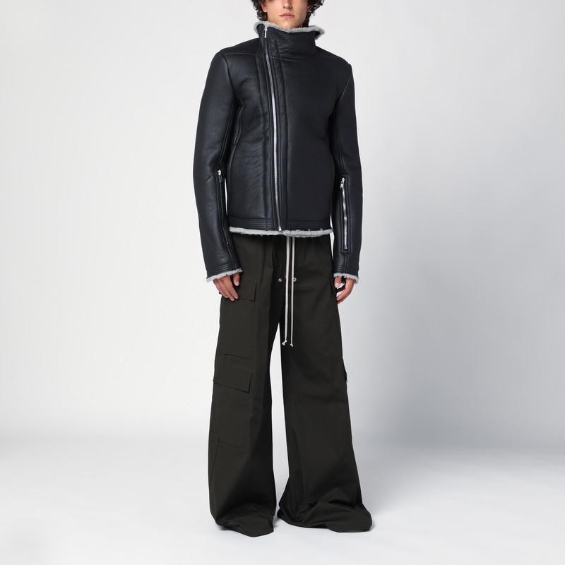 Rick Owens Black shearling Bauhaus jacket - Jackets - Save Extra