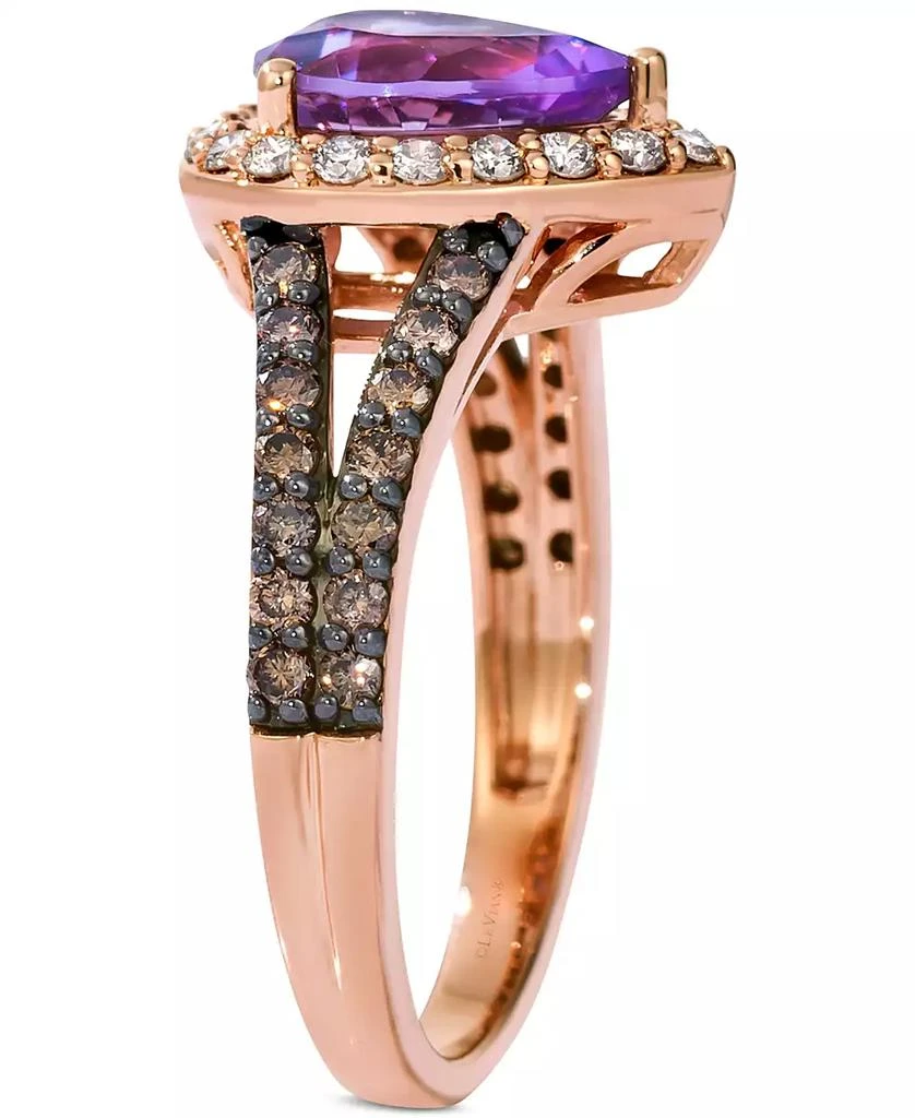Le Vian Amethyst (1-1/5 ct. t.w.), Nude Diamond (1/4 ct. t.w.) 
Chocolate Diamond (3/8 ct. t.w.) Pear-Shaped Ring in 14k Strawberry Gold 3