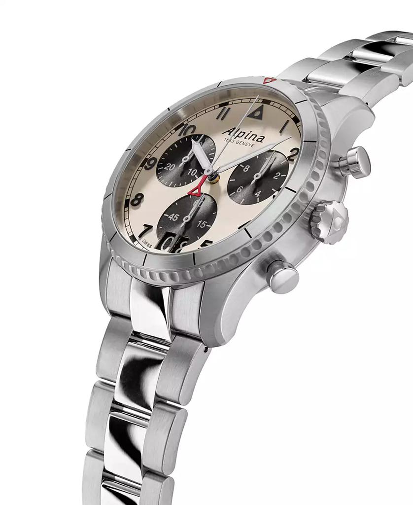 Alpina Men's Swiss Chronograph Startimer Stainless Steel Strap Bracelet Watch 41mm