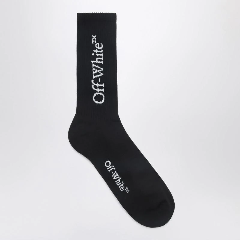 Off-White Black socks with logo 1